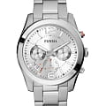 Fossil Fossil Carlie ES3883  ES3883 кварцевые женские часы  серебристый циферблат, браслет нержавеющая сталь — вид спереди