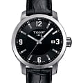 Tissot Tissot PRC 200 T055.410.16.057.00 PRC 200 T0554101605700 кварцевые мужские часы  черный циферблат, браслет кожаный — вид спереди