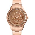 Fossil Fossil Stella  ES5109  ES5109 кварцевые женские часы  золотой циферблат, браслет сталь с ip покрытием — вид спереди