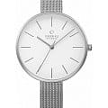Obaku Obaku V211LXCIMC  V211LXCIMC кварцевые женские часы  белый циферблат, браслет нержавеющая сталь — вид спереди