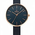 Obaku Obaku V211LXVLML  V211LXVLML кварцевые женские часы  синий циферблат, браслет сталь с ip покрытием — вид спереди