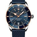 Breitling Breitling Superocean Heritage B20 Automatic 42 UB2010161C1S1  UB2010161C1S1 механические мужские часы  синий циферблат, браслет каучук — вид спереди