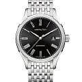 Hamilton Hamilton American Classic Valiant Auto H39515134  H39515134 механические мужские часы  черный циферблат, браслет нержавеющая сталь — вид спереди
