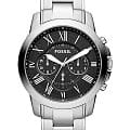 Fossil Fossil Bannon  FS4736IE  FS4736IE кварцевые мужские часы  черный циферблат, браслет нержавеющая сталь — вид спереди