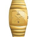 Rado Rado Sintra R13774702  R13774702 кварцевые мужские часы  золотой циферблат, браслет керамика — вид спереди