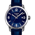 Tissot Tissot PRC 200 T055.410.16.047.00 PRC 200 T0554101604700 кварцевые мужские часы  синий циферблат, браслет кожаный — вид спереди