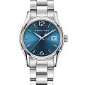 Hamilton Hamilton Jazzmaster Lady Quartz H32351145  H32351145 кварцевые женские часы  синий циферблат, браслет нержавеющая сталь — вид спереди