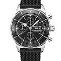 Breitling Breitling Superocean Heritage Chronograph 44 A13313121B1S1  A13313121B1S1 механические мужские часы  черный циферблат, браслет каучук — вид спереди