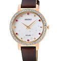 Seiko Seiko Conceptual Series Dress SUP450P1  SUP450P1 кварцевые женские часы  белый циферблат, браслет кожаный — вид спереди