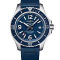 Breitling Breitling Superocean Automatic 42 A17366D81C1S1  A17366D81C1S1 механические мужские часы  синий циферблат, браслет каучук — вид спереди
