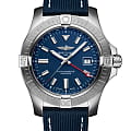 Breitling Breitling Avenger Automatic GMT 45 A32395101C1X1  A32395101C1X1 механические мужские часы  синий циферблат, браслет кожа + текстиль — вид спереди