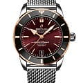 Breitling Breitling Superocean Heritage B20 Automatic 42 UB20105A1K1A1  UB20105A1K1A1 механические мужские часы  красный циферблат, браслет нержавеющая сталь — вид спереди
