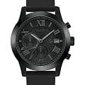 Guess GUESS W1055G1  W1055G1 кварцевые мужские часы  черный циферблат, браслет силикон — вид спереди