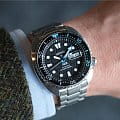 Seiko Seiko Prospex SRPG19K1 механические мужские часы часы, крупный план черный циферблат