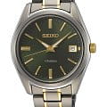 Seiko Seiko Conceptual Series Dress SUR377P1  SUR377P1 кварцевые мужские часы  зеленый циферблат, браслет титановый c pvd покрытием — вид спереди