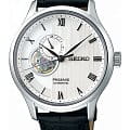 Seiko Seiko SSA379J1  SSA379J1 механические мужские часы  белый циферблат, браслет кожаный — вид спереди