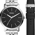 Fossil Fossil Georgia  BQ2466SET  BQ2466SET кварцевые мужские часы  черный циферблат, браслет нержавеющая сталь — вид спереди