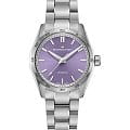 Hamilton Hamilton Jazzmaster Performer Auto H36105170  H36105170 механические женские часы  фиолетовый циферблат, браслет нержавеющая сталь — вид спереди