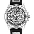 Guess Guess Dress Steel GW0537G1  GW0537G1 кварцевые мужские часы  серебристый циферблат, браслет силикон — вид спереди