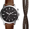 Fossil Fossil Townsman FS5967SET мужские часы черный циферблат на запястье