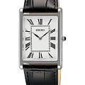 Seiko Seiko Conceptual Series Dress SWR103P1  SWR103P1 кварцевые мужские часы  белый циферблат, браслет кожаный — вид спереди