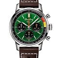 Breitling Breitling Top Time B01 Ford Mustang AB01762A1L1X1  AB01762A1L1X1 механические мужские часы  зеленый циферблат, браслет кожаный — вид спереди