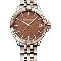 Raymond Weil Raymond Weil Tango 5960-SP5-70061  5960-SP5-70061 кварцевые женские часы  коричневый циферблат, браслет нержавеющая сталь с pvd-покрытием — вид спереди