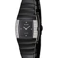 Rado Rado Sintra R13618712  R13618712 кварцевые женские часы  черный циферблат, браслет керамика — вид спереди