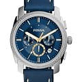 Fossil Fossil Machine Chronograph FS5262  FS5262 кварцевые мужские часы  синий циферблат, браслет кожаный — вид спереди