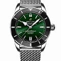 Breitling Breitling Superocean Heritage B20 Automatic 42 AB2010121L1A1  AB2010121L1A1 механические мужские часы  зеленый циферблат, браслет нержавеющая сталь — вид спереди