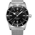 Breitling Breitling Superocean Heritage B20 Automatic 46 AB2020121B1A1  AB2020121B1A1 механические мужские часы  черный циферблат, браслет нержавеющая сталь — вид спереди