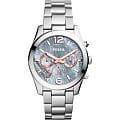 Fossil Fossil Carlie  ES3880  ES3880 кварцевые женские часы  серый циферблат, браслет нержавеющая сталь — вид спереди