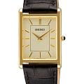 Seiko Seiko Conceptual Series Dress SWR106P1  SWR106P1 кварцевые мужские часы  шампань циферблат, браслет кожаный — вид спереди